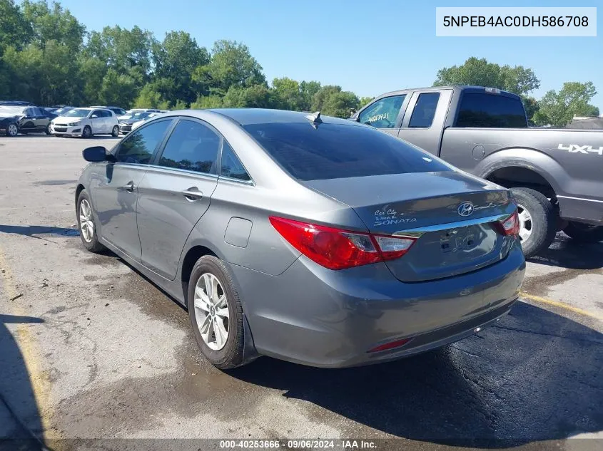 2013 Hyundai Sonata Gls VIN: 5NPEB4AC0DH586708 Lot: 40253666