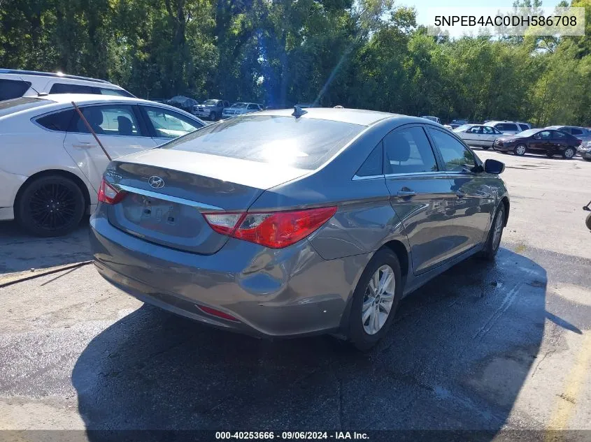 2013 Hyundai Sonata Gls VIN: 5NPEB4AC0DH586708 Lot: 40253666