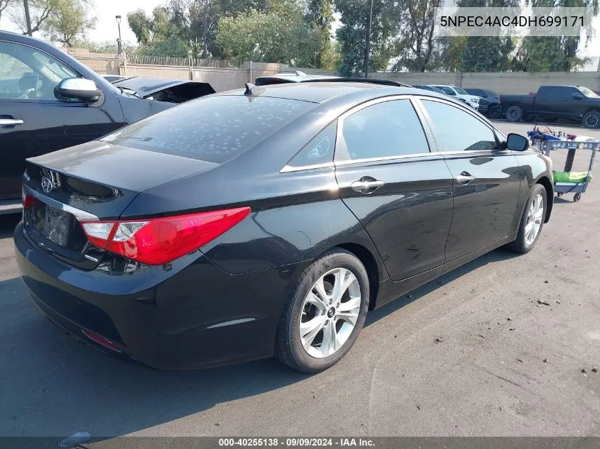 2013 Hyundai Sonata Limited VIN: 5NPEC4AC4DH699171 Lot: 40255138