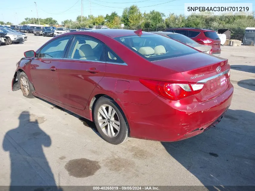 5NPEB4AC3DH701219 2013 Hyundai Sonata Gls