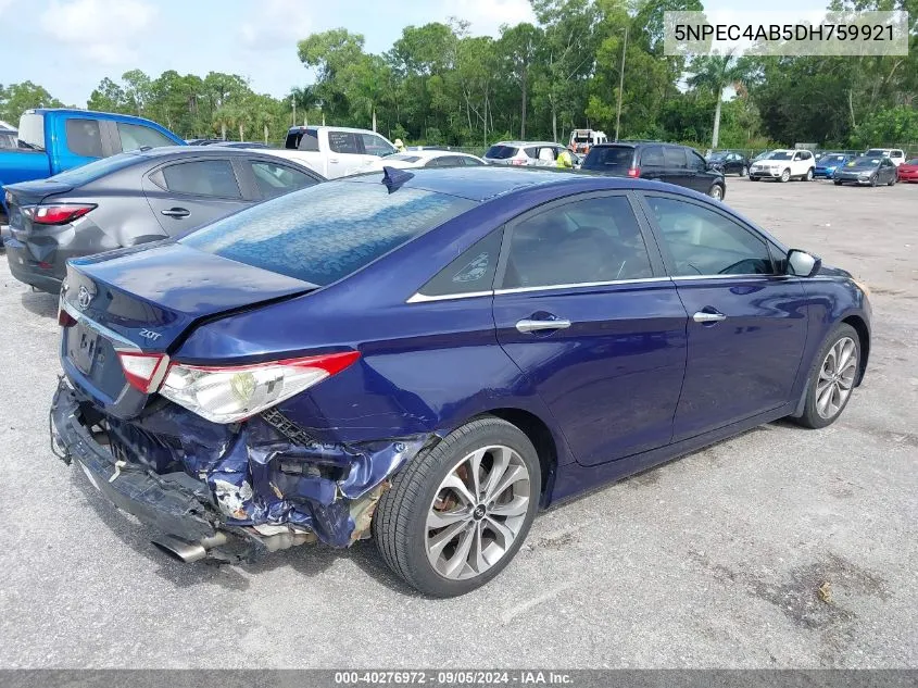 2013 Hyundai Sonata Se/Limited VIN: 5NPEC4AB5DH759921 Lot: 40276972