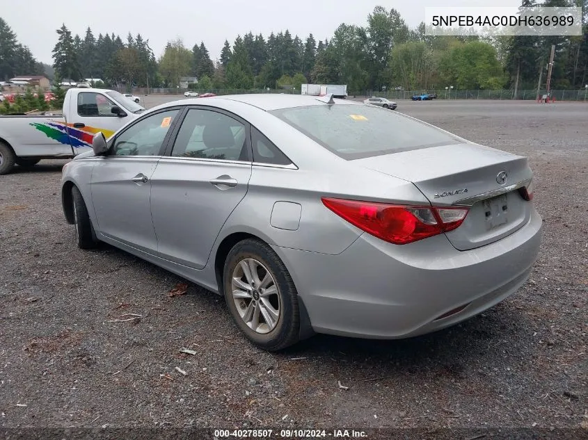 2013 Hyundai Sonata Gls VIN: 5NPEB4AC0DH636989 Lot: 40278507