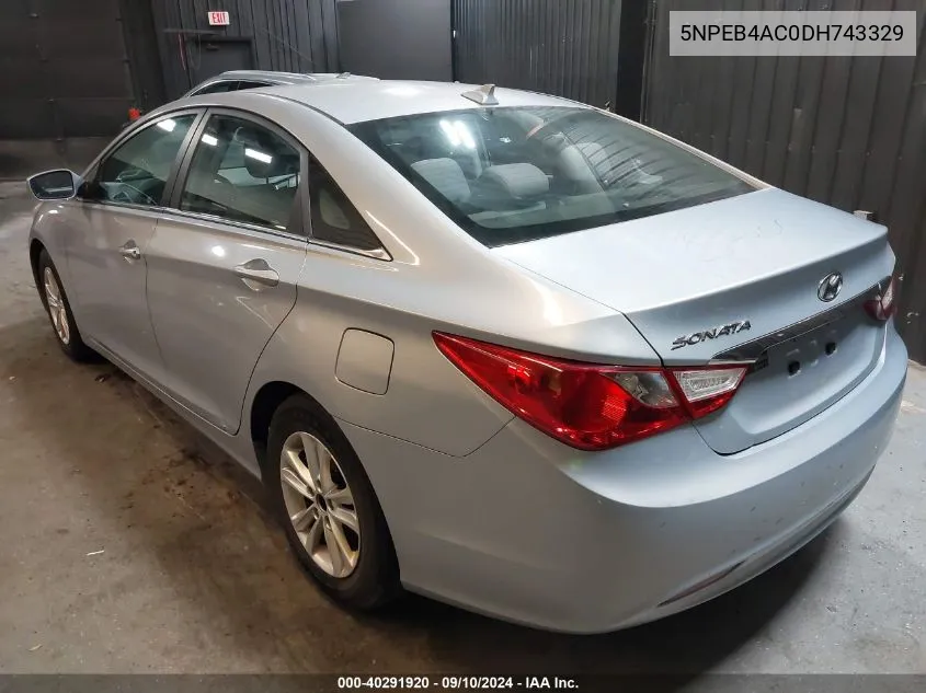 2013 Hyundai Sonata Gls VIN: 5NPEB4AC0DH743329 Lot: 40291920