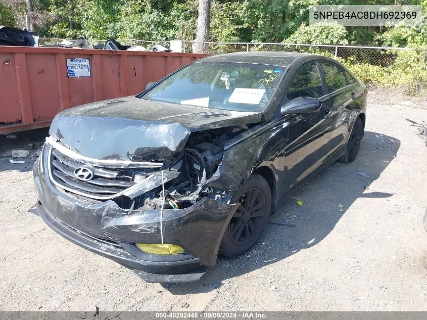 2013 Hyundai Sonata Gls VIN: 5NPEB4AC8DH692369 Lot: 40292448