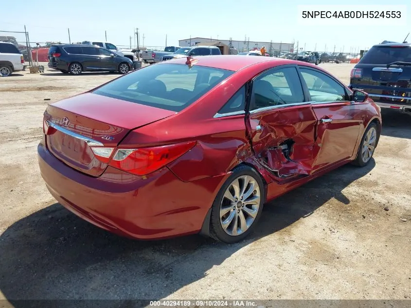 2013 Hyundai Sonata Se 2.0T VIN: 5NPEC4AB0DH524553 Lot: 40294189