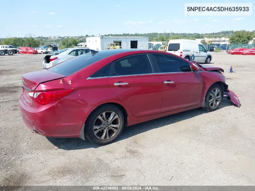 2013 Hyundai Sonata Limited VIN: 5NPEC4AC5DH635933 Lot: 40299492