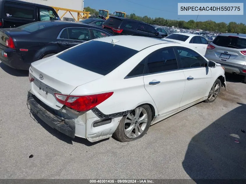 2013 Hyundai Sonata Limited VIN: 5NPEC4AC4DH550775 Lot: 40301435