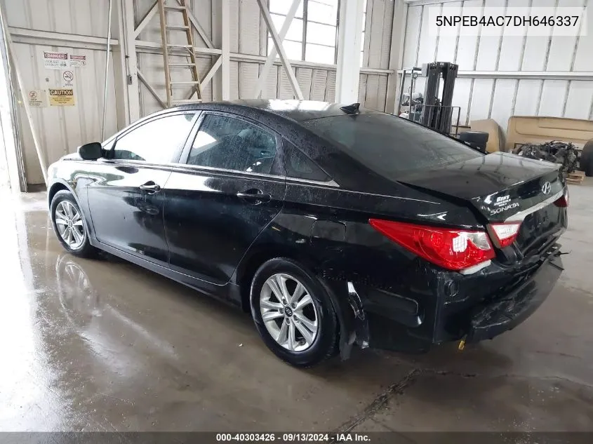 2013 Hyundai Sonata Gls VIN: 5NPEB4AC7DH646337 Lot: 40303426