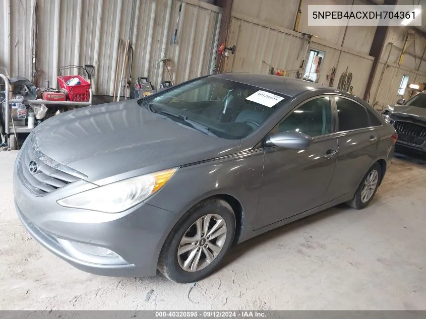 2013 Hyundai Sonata Gls VIN: 5NPEB4ACXDH704361 Lot: 40320595