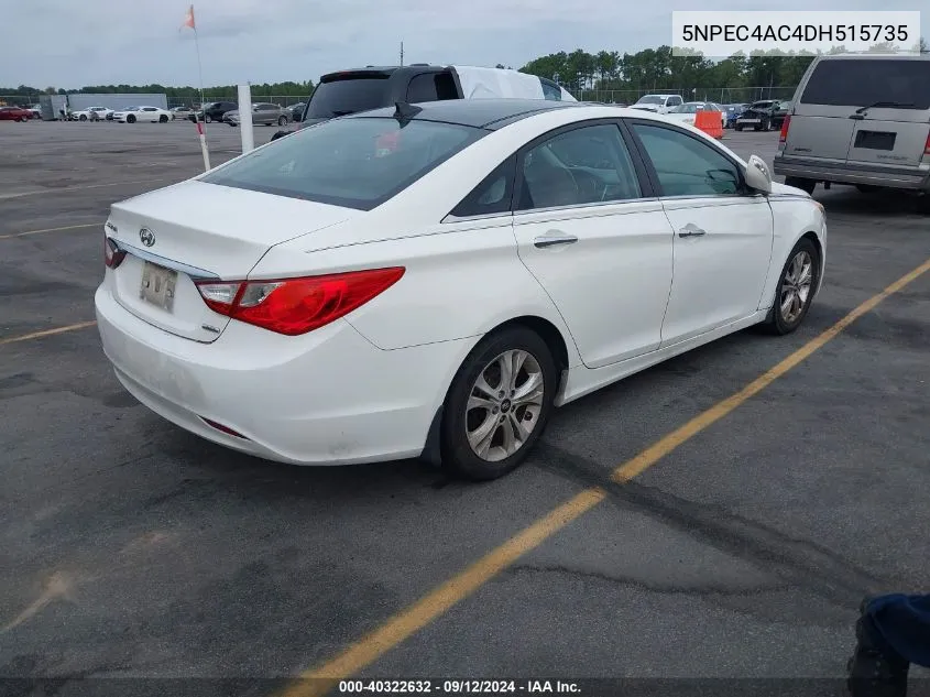 2013 Hyundai Sonata Limited VIN: 5NPEC4AC4DH515735 Lot: 40322632