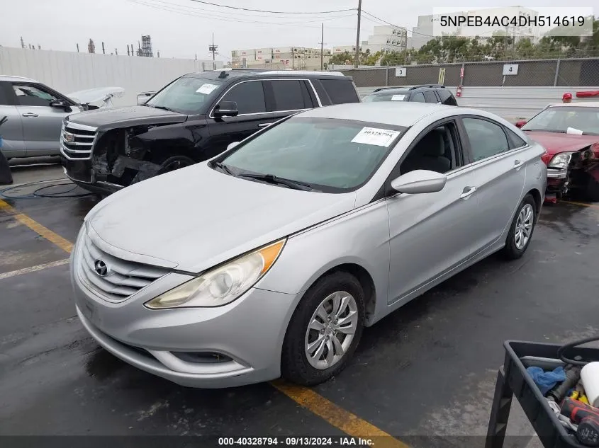 2013 Hyundai Sonata Gls VIN: 5NPEB4AC4DH514619 Lot: 40328794