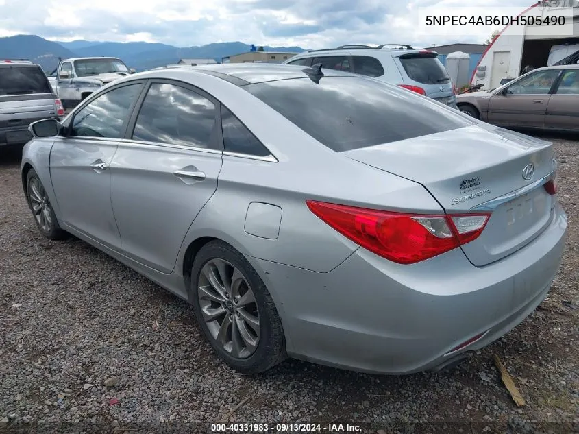 2013 Hyundai Sonata Se/Limited VIN: 5NPEC4AB6DH505490 Lot: 40331983