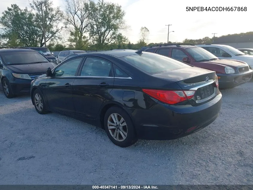 2013 Hyundai Sonata Gls VIN: 5NPEB4AC0DH667868 Lot: 40347141