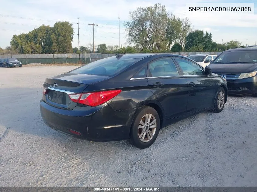 2013 Hyundai Sonata Gls VIN: 5NPEB4AC0DH667868 Lot: 40347141