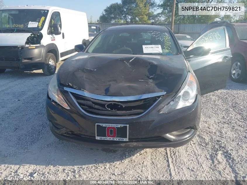 5NPEB4AC7DH759821 2013 Hyundai Sonata Gls