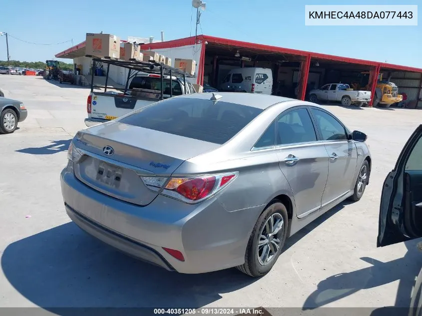 2013 Hyundai Sonata Hybrid VIN: KMHEC4A48DA077443 Lot: 40351205