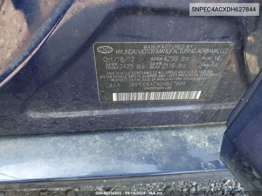 5NPEC4ACXDH627844 2013 Hyundai Sonata Limited