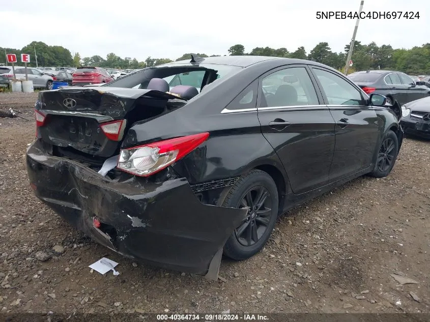 5NPEB4AC4DH697424 2013 Hyundai Sonata Gls