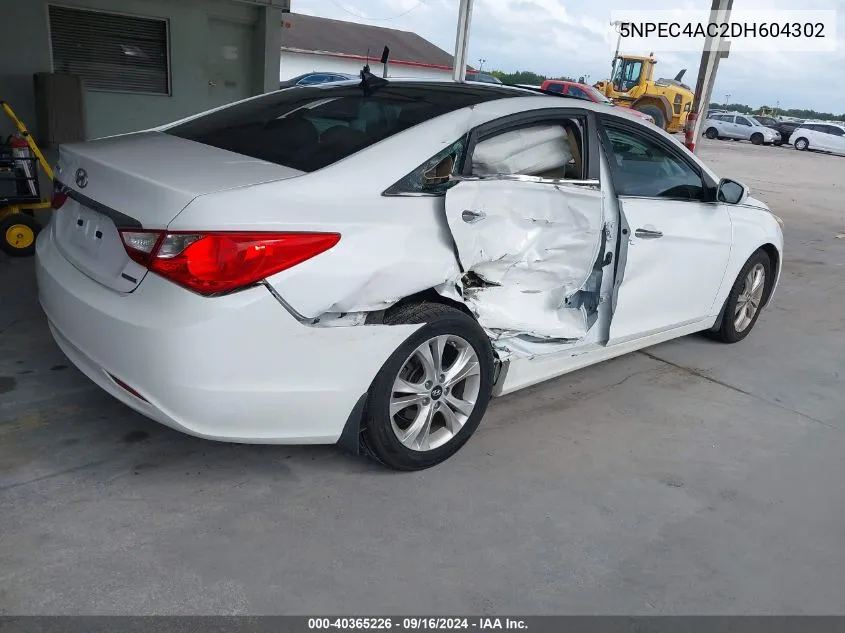 2013 Hyundai Sonata Limited VIN: 5NPEC4AC2DH604302 Lot: 40365226