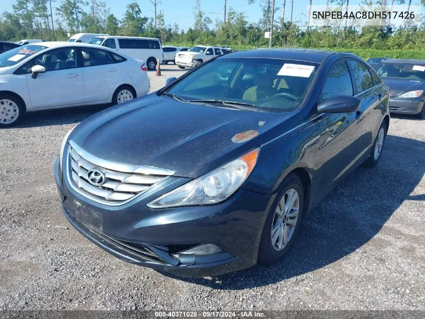 2013 Hyundai Sonata Gls VIN: 5NPEB4AC8DH517426 Lot: 40371028