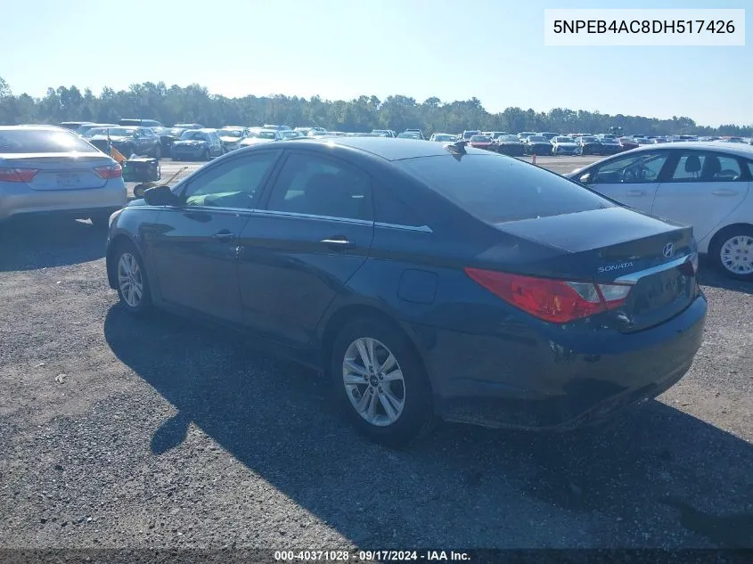 5NPEB4AC8DH517426 2013 Hyundai Sonata Gls