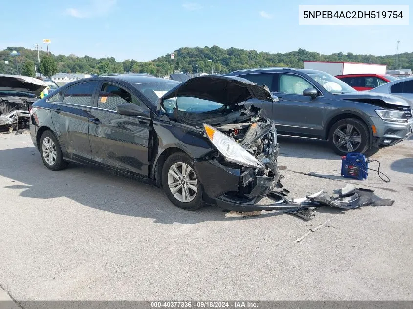 2013 Hyundai Sonata Gls VIN: 5NPEB4AC2DH519754 Lot: 40377336