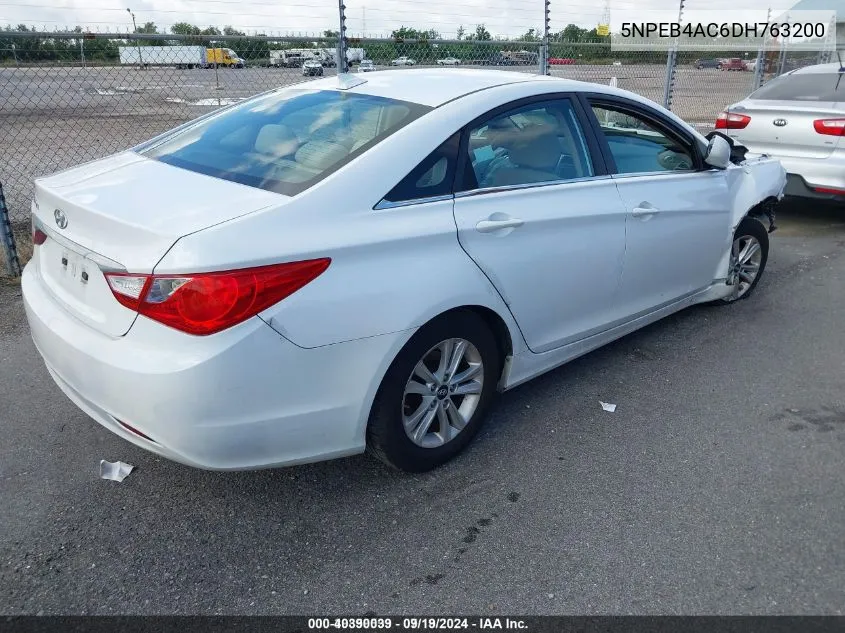 2013 Hyundai Sonata Gls VIN: 5NPEB4AC6DH763200 Lot: 40390039