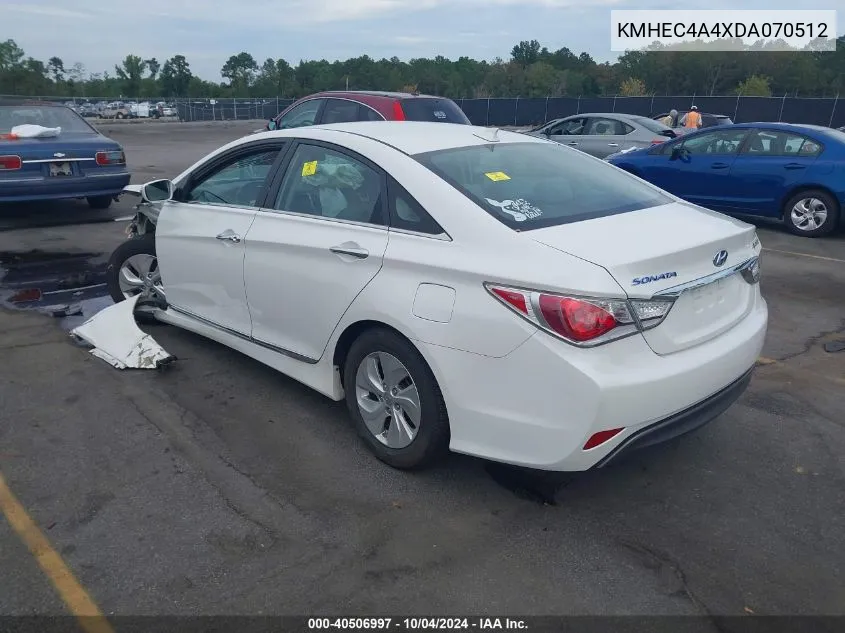 2013 Hyundai Sonata Hybrid VIN: KMHEC4A4XDA070512 Lot: 40506997