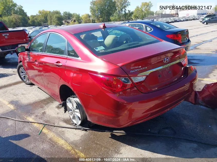 2013 Hyundai Sonata Gls VIN: 5NPEB4AC9DH632147 Lot: 40513109