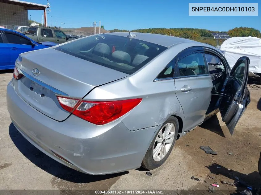 2013 Hyundai Sonata Gls VIN: 5NPEB4AC0DH610103 Lot: 40533132