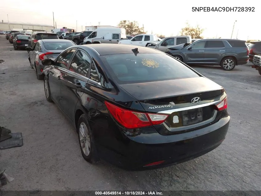 2013 Hyundai Sonata Gls VIN: 5NPEB4AC9DH728392 Lot: 40549514