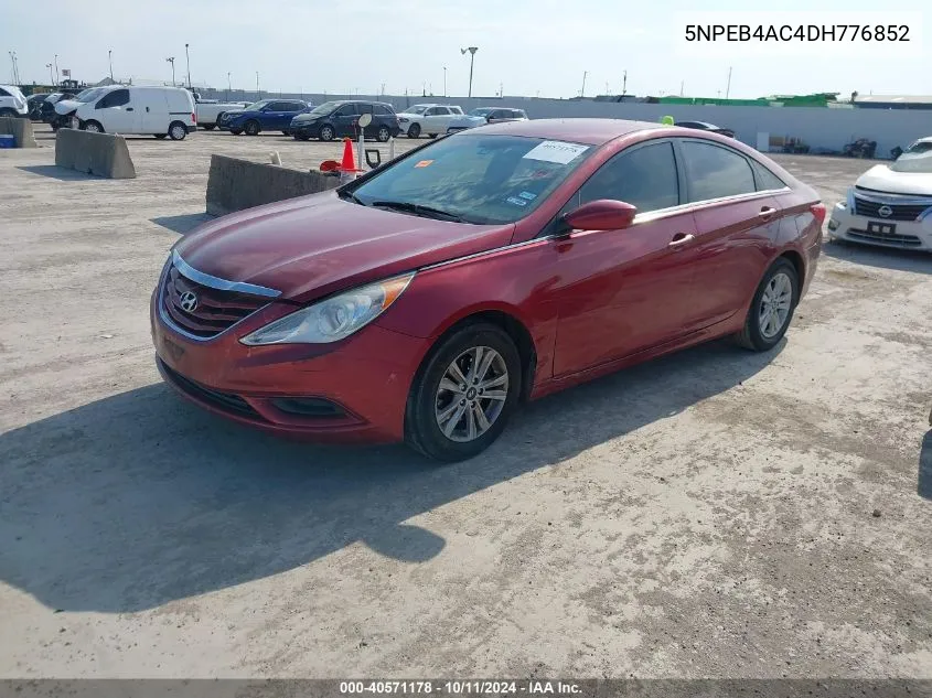 2013 Hyundai Sonata Gls VIN: 5NPEB4AC4DH776852 Lot: 40571178