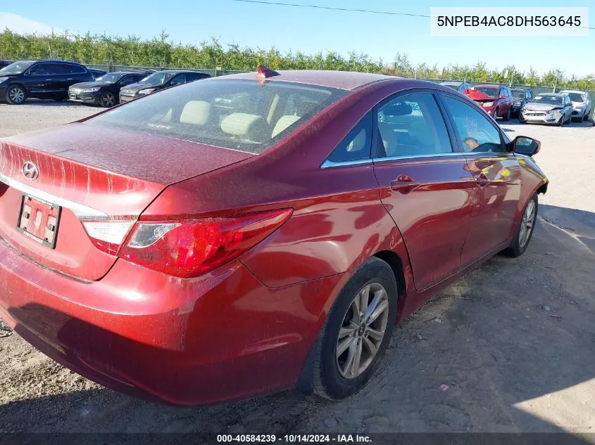 2013 Hyundai Sonata Gls VIN: 5NPEB4AC8DH563645 Lot: 40584239