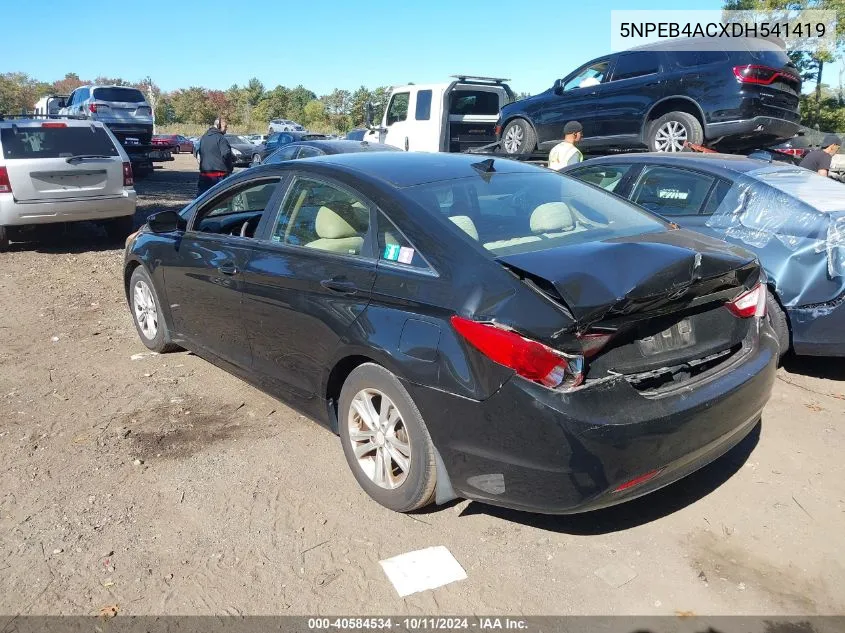 2013 Hyundai Sonata Gls VIN: 5NPEB4ACXDH541419 Lot: 40584534