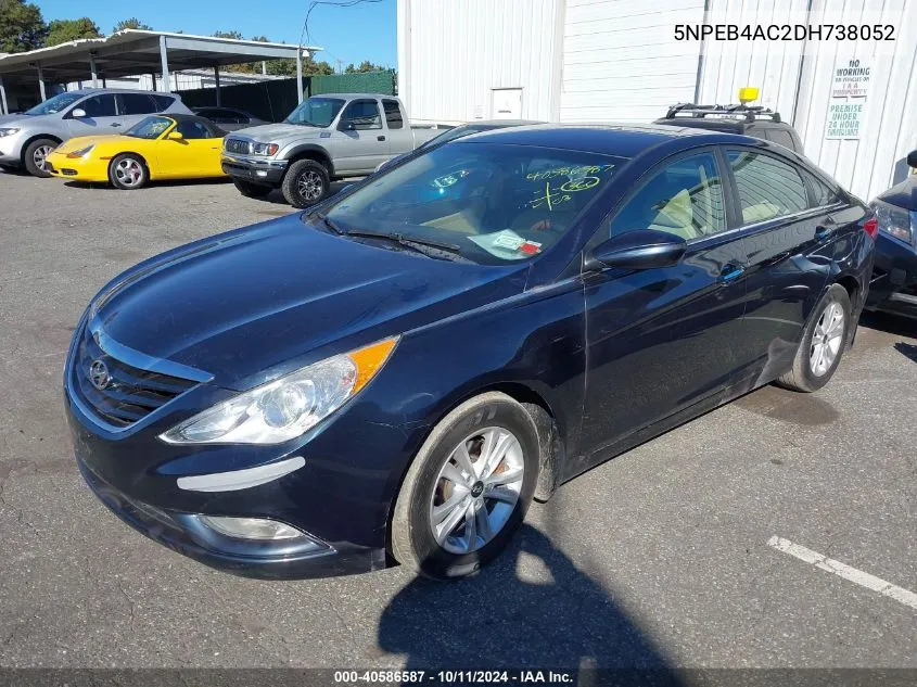 2013 Hyundai Sonata Gls VIN: 5NPEB4AC2DH738052 Lot: 40586587