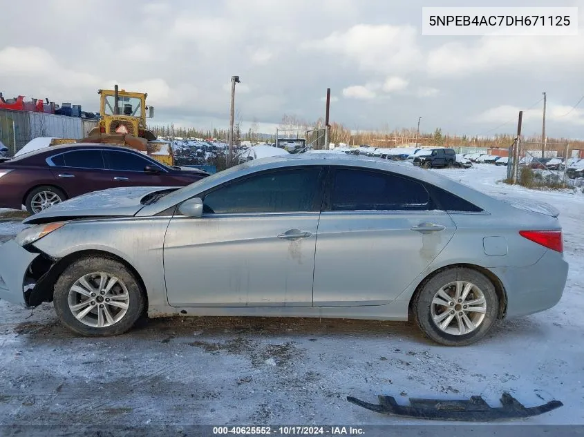 2013 Hyundai Sonata Gls VIN: 5NPEB4AC7DH671125 Lot: 40625552