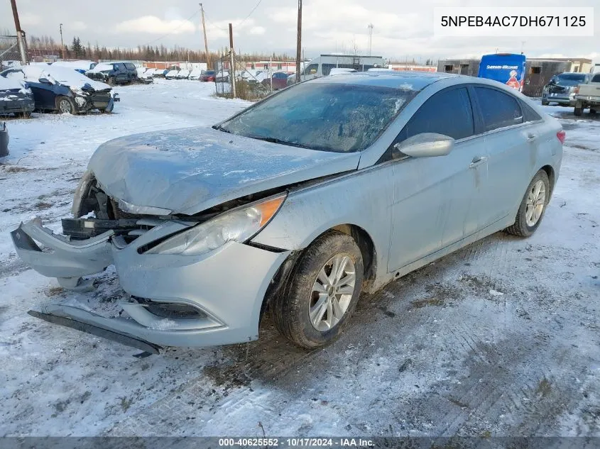 2013 Hyundai Sonata Gls VIN: 5NPEB4AC7DH671125 Lot: 40625552