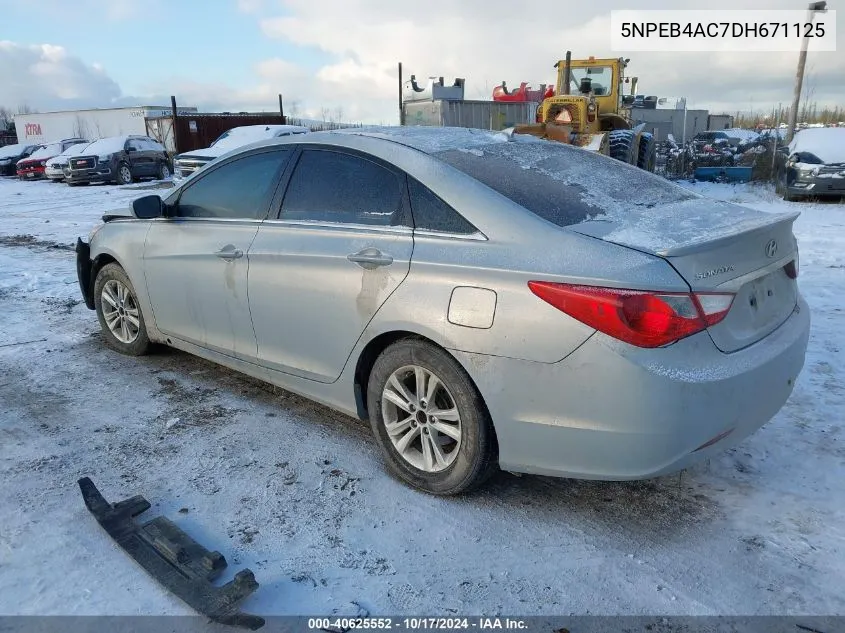 2013 Hyundai Sonata Gls VIN: 5NPEB4AC7DH671125 Lot: 40625552