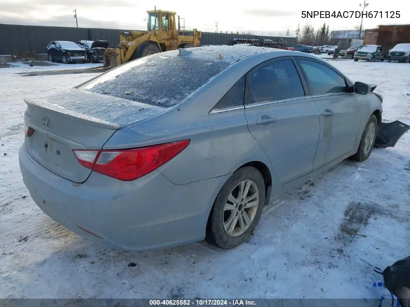 2013 Hyundai Sonata Gls VIN: 5NPEB4AC7DH671125 Lot: 40625552