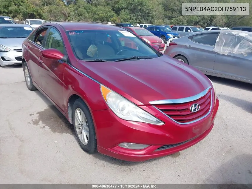 5NPEB4AC2DH759113 2013 Hyundai Sonata Gls