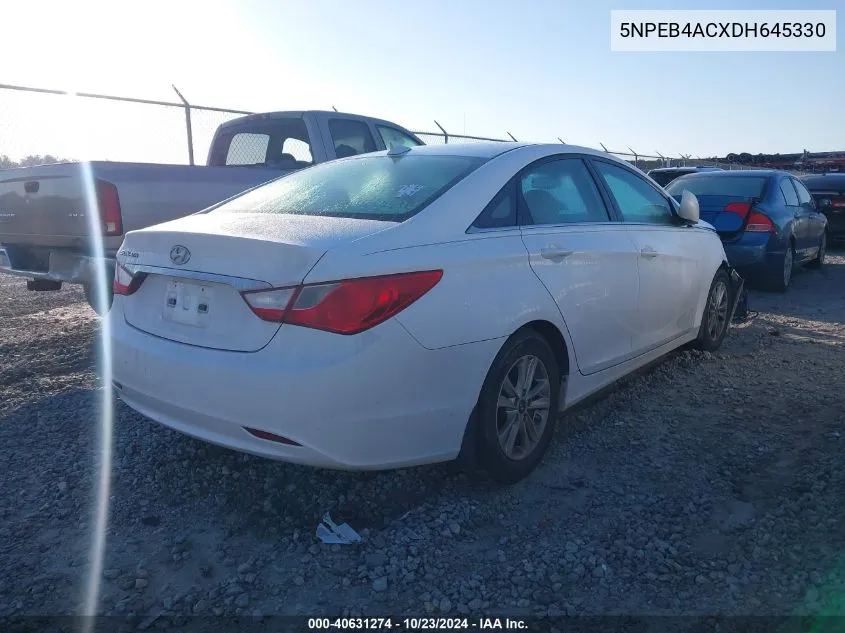 2013 Hyundai Sonata Gls VIN: 5NPEB4ACXDH645330 Lot: 40631274