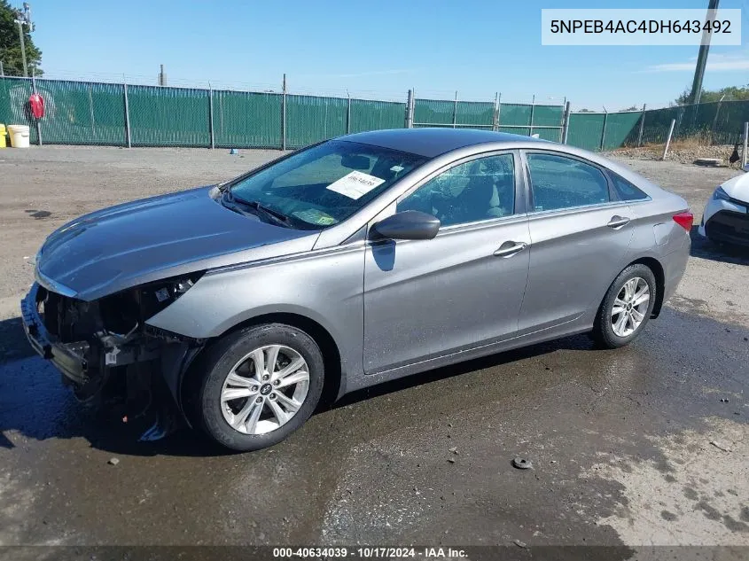 5NPEB4AC4DH643492 2013 Hyundai Sonata Gls