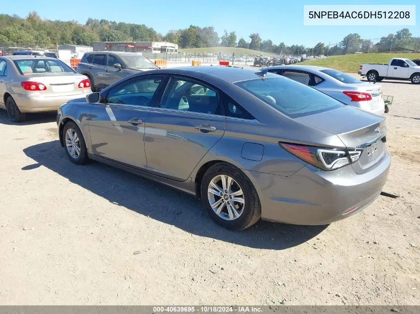 2013 Hyundai Sonata Gls VIN: 5NPEB4AC6DH512208 Lot: 40639695