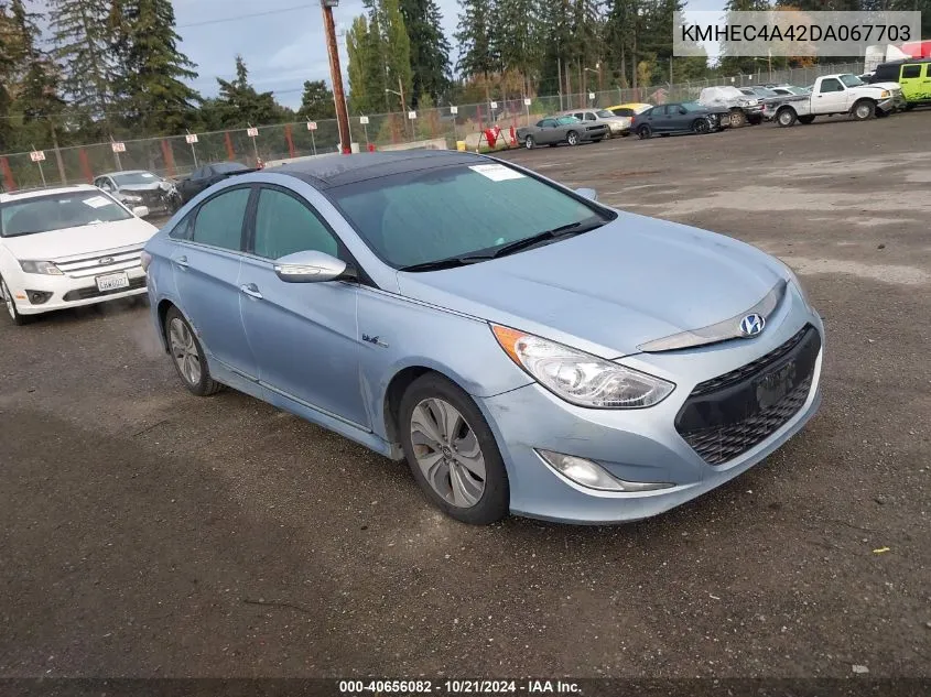 2013 Hyundai Sonata Hybrid VIN: KMHEC4A42DA067703 Lot: 40656082