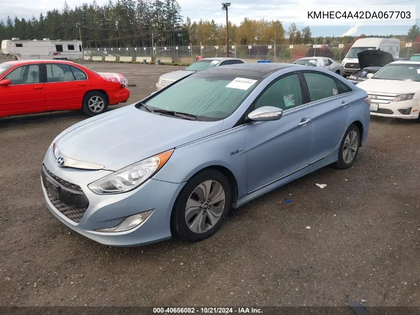 KMHEC4A42DA067703 2013 Hyundai Sonata Hybrid