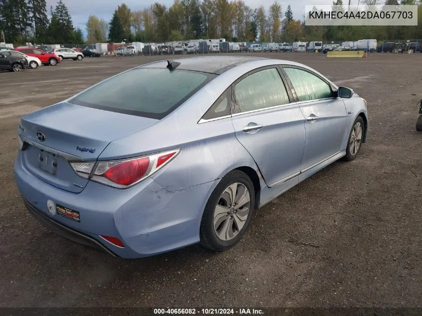 KMHEC4A42DA067703 2013 Hyundai Sonata Hybrid