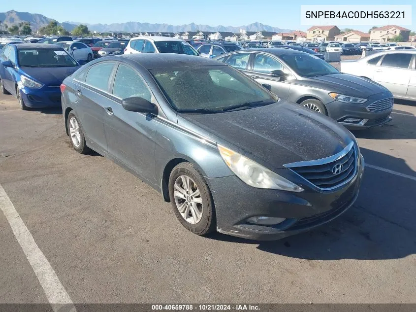 2013 Hyundai Sonata Gls VIN: 5NPEB4AC0DH563221 Lot: 40659788