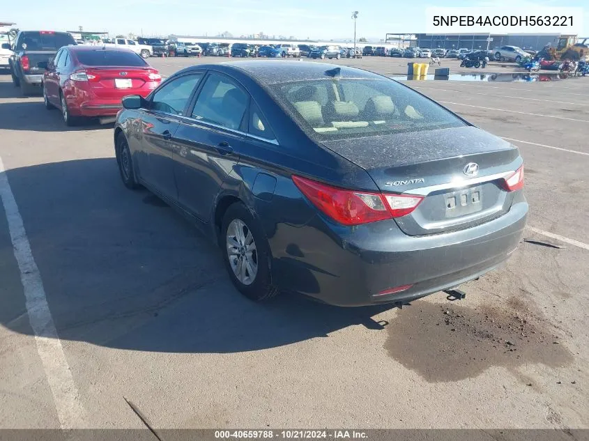 2013 Hyundai Sonata Gls VIN: 5NPEB4AC0DH563221 Lot: 40659788