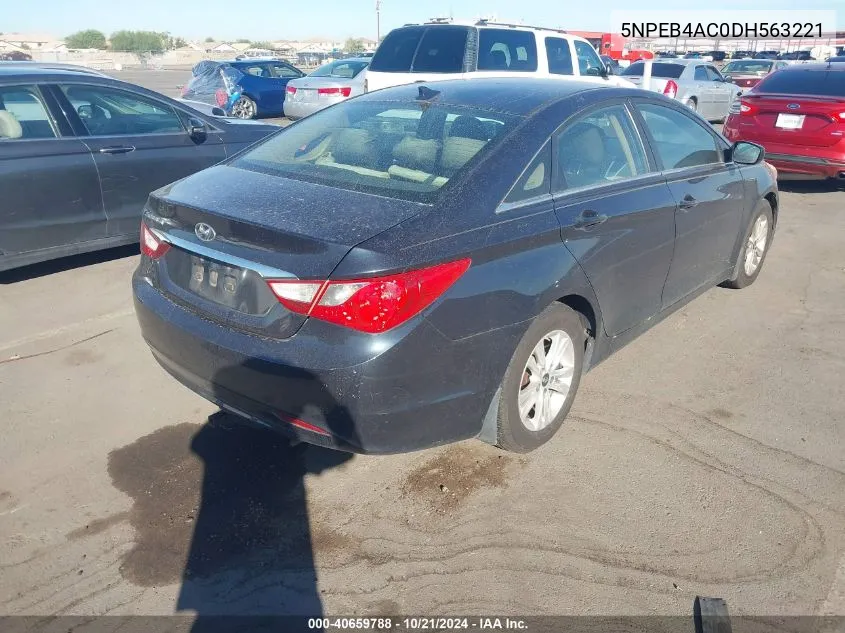 2013 Hyundai Sonata Gls VIN: 5NPEB4AC0DH563221 Lot: 40659788