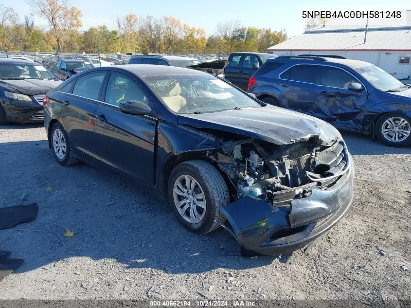 2013 Hyundai Sonata Gls VIN: 5NPEB4AC0DH581248 Lot: 40662184